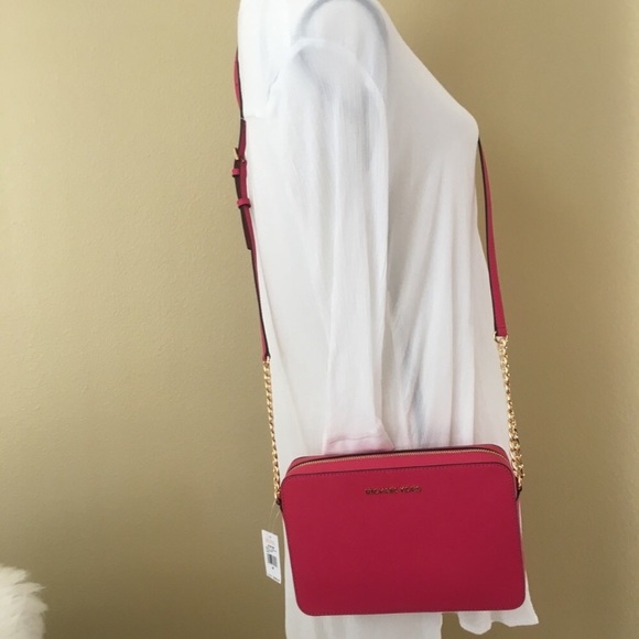 Michael Kors Bags Michael Kors Jet Set Electric Pink Crossbody Bag Poshmark